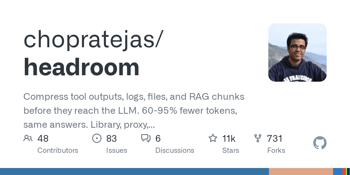 Headroom compressione contesto LLM: il 90% di token in meno è hype