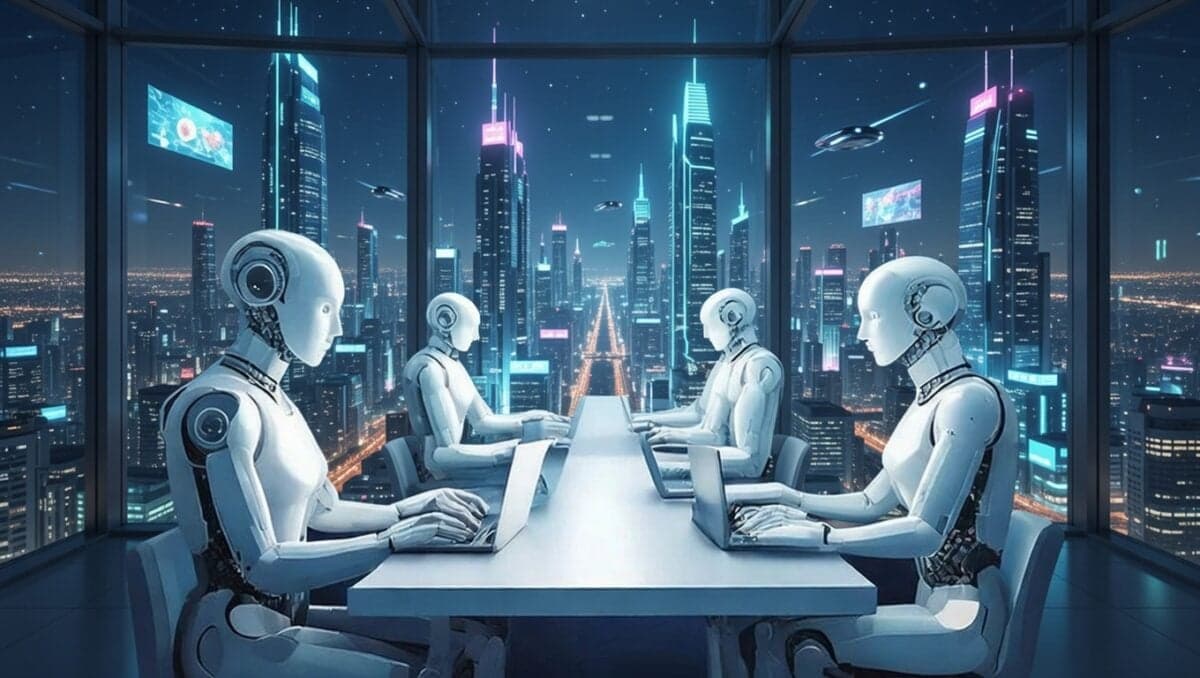 Illustrazione di agenti AI autonomi