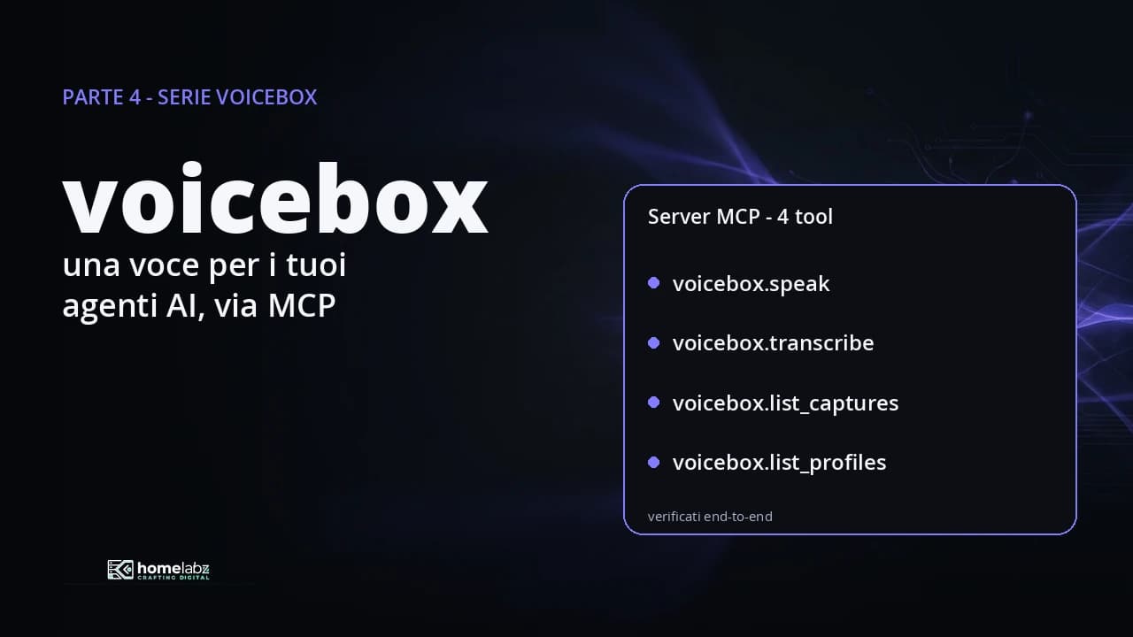 Dare voce ai tuoi agenti AI: voicebox + MCP con Claude Code