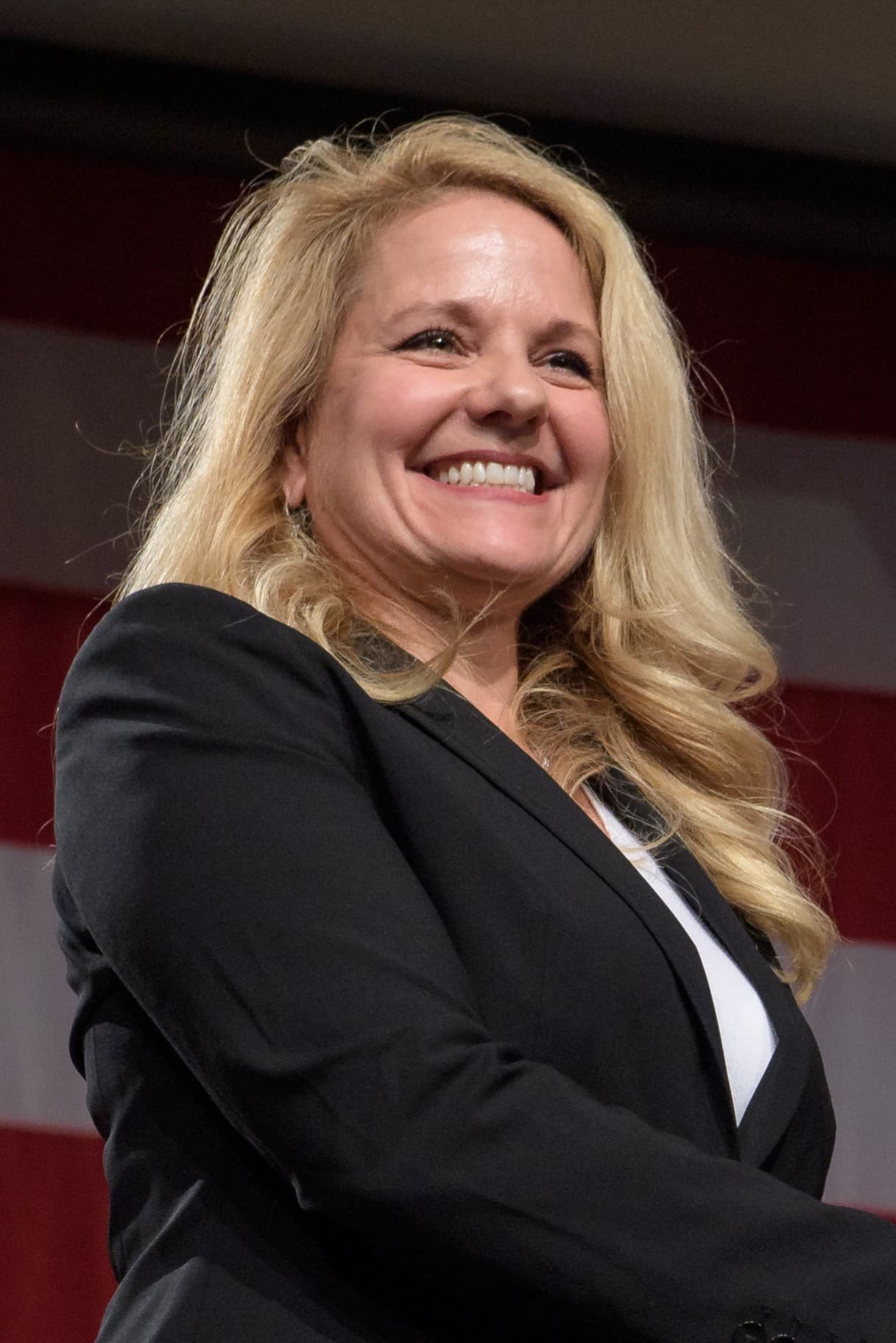 Gwynne Shotwell, presidente e COO di SpaceX, durante una presentazione sulla costellazione Starlink